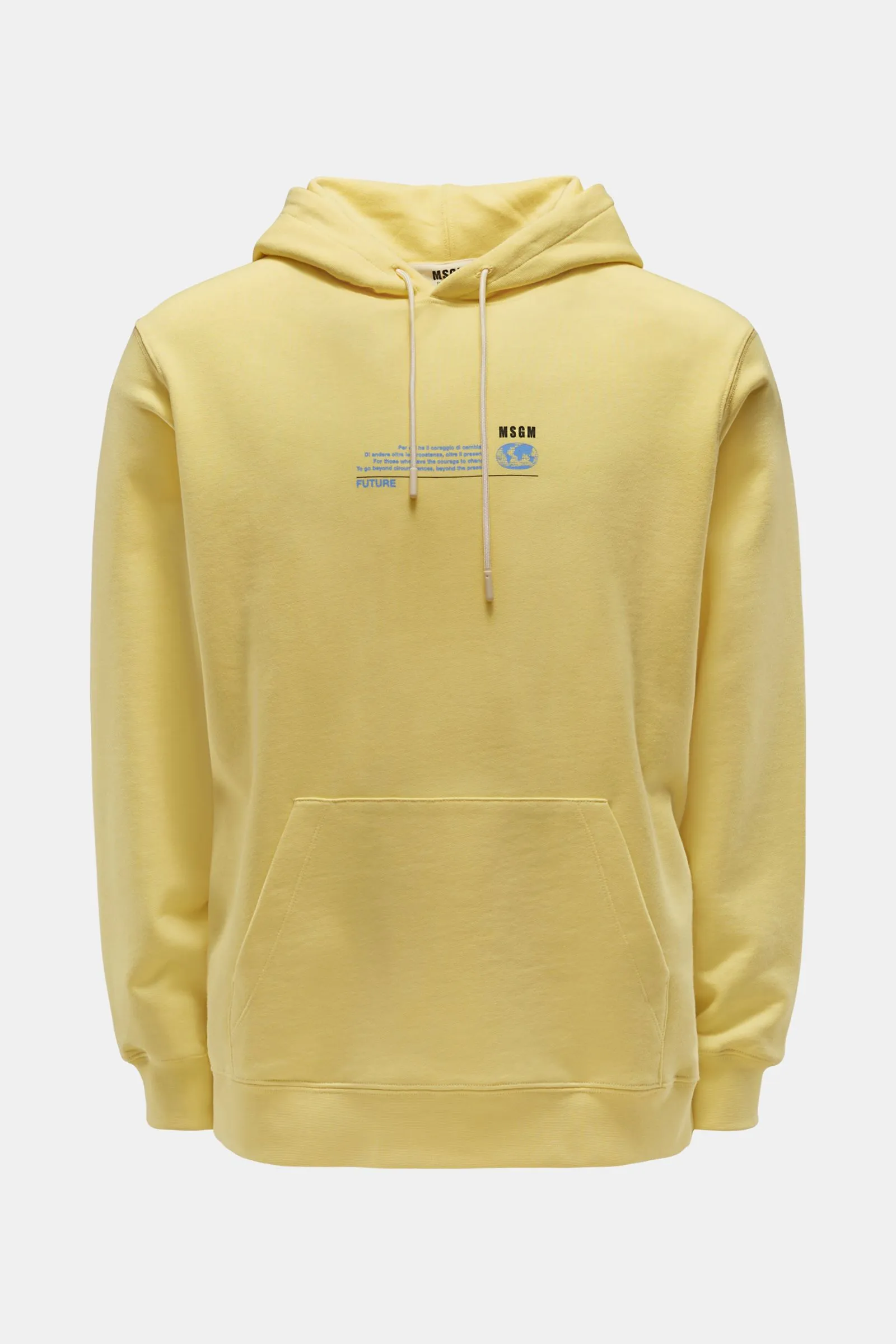 MSGM hooded jumper yellow