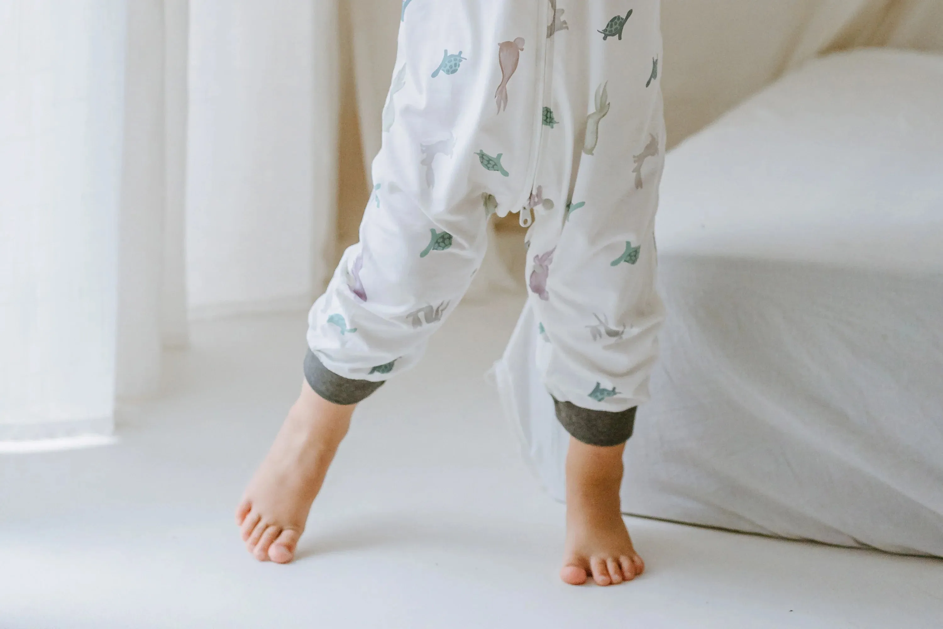 Nest Designs KIds Bamboo Long Sleeve Romper - The Tortoise & The Hare