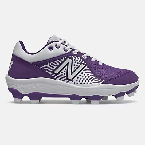 New Balance - Men's White/Purple 3000v5 Fresh Foam Molded Cleat (PL3000P5)