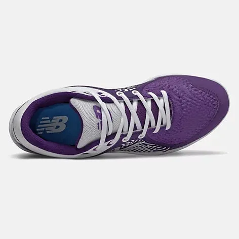 New Balance - Men's White/Purple 3000v5 Fresh Foam Molded Cleat (PL3000P5)