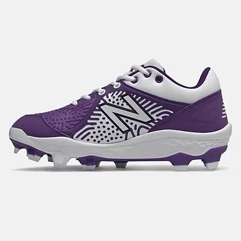 New Balance - Men's White/Purple 3000v5 Fresh Foam Molded Cleat (PL3000P5)