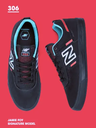 NEW BALANCE NUMERIC 306 JAMIE FOY BLACK RED BLUE