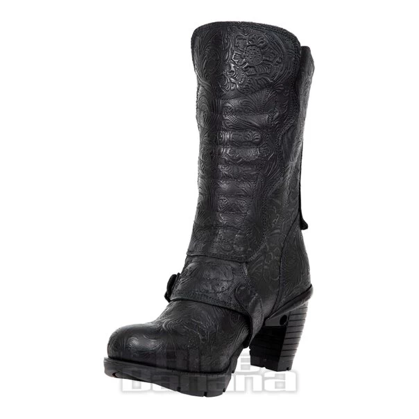 New Rock TR003X-S3 Trail Heeled Core Boot (Black)