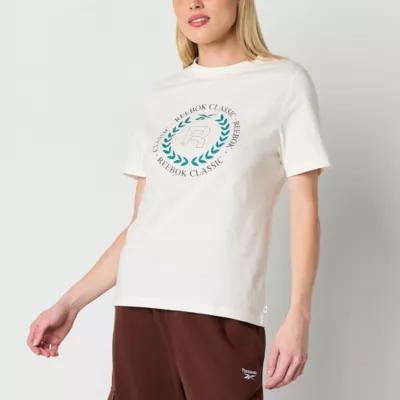 new!Reebok Womens Crew Neck Short Sleeve T-Shirt