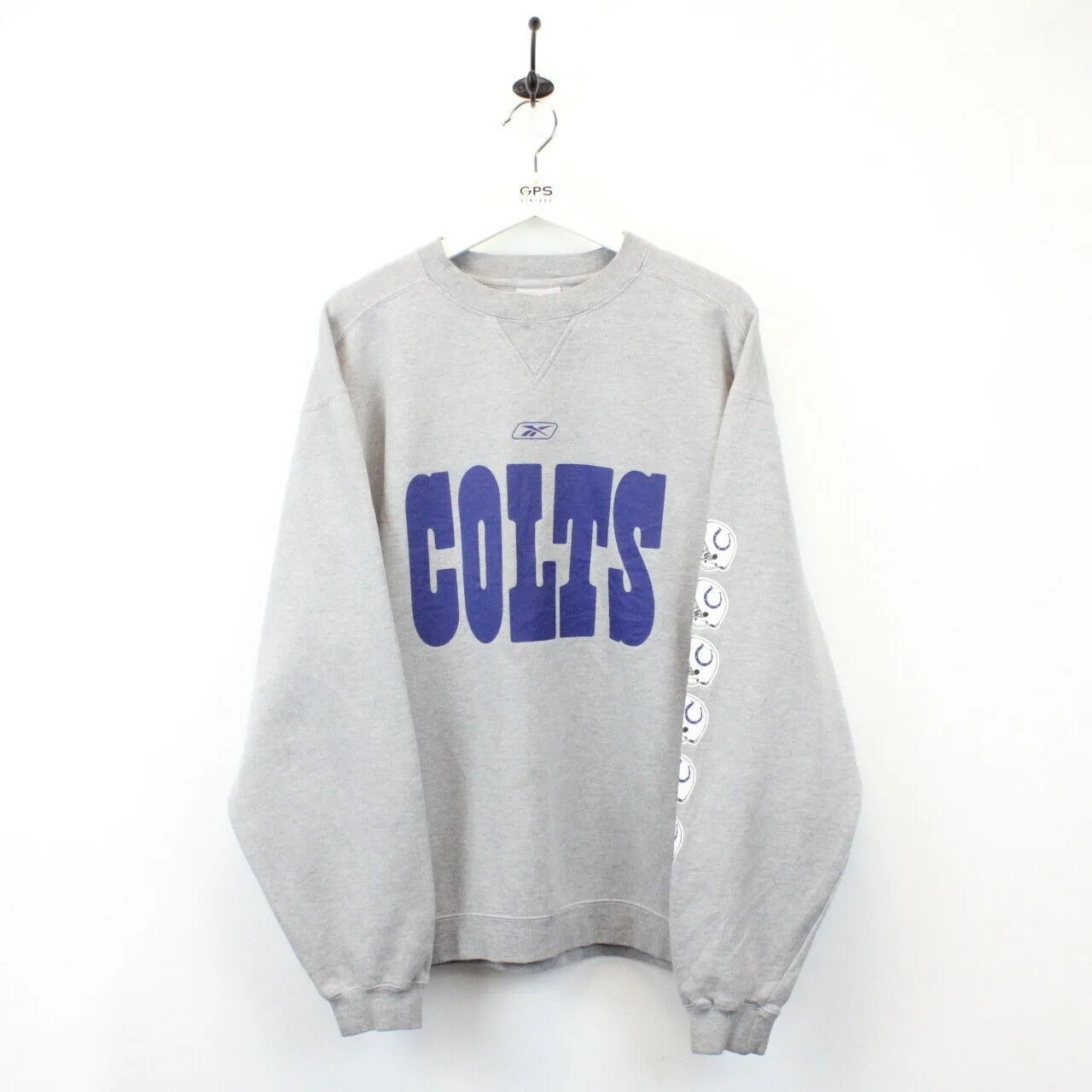 NFL REEBOK 00s Indianapolis COLTS Sweatshirt Grey | Large