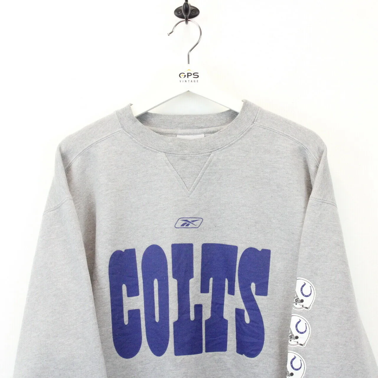 NFL REEBOK 00s Indianapolis COLTS Sweatshirt Grey | Large