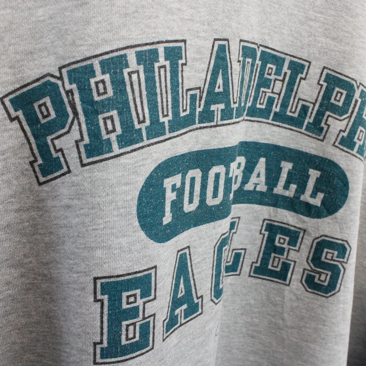 NFL REEBOK 90s Philadelphia EAGLES Sweatshirt Grey | Large