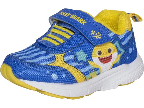 Nickelodeon Pinkfong Baby Shark Toddler Boy's Sneakers Blue/Yellow Sz: 7T