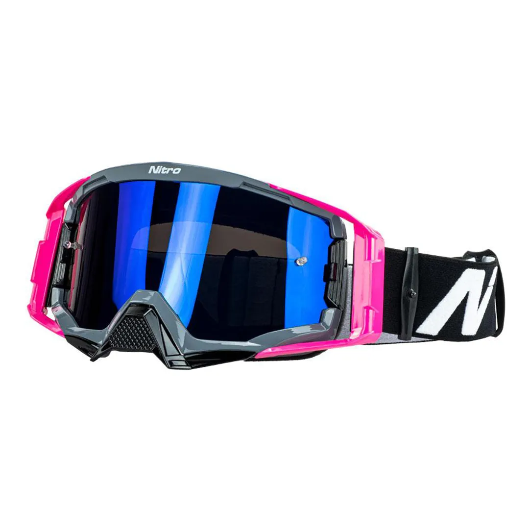 Nitro - NV-150 GREY/PINK MX Goggles