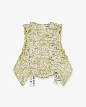 Noir Kei Ninomiya  Women's Floral Mesh Vest Yellow 