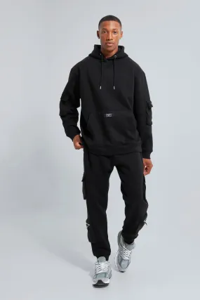 Official Man 3d Cargo Hooded Tracksuit | boohooMAN UK