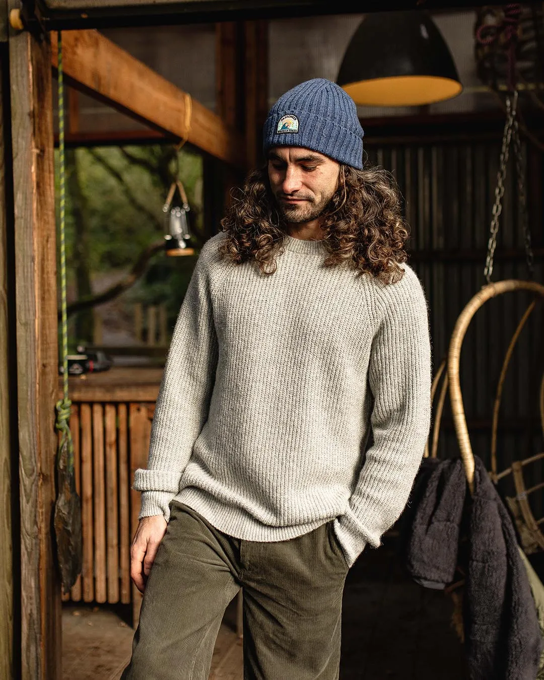 Offshore Recycled Knitted Jumper - Grey Marl