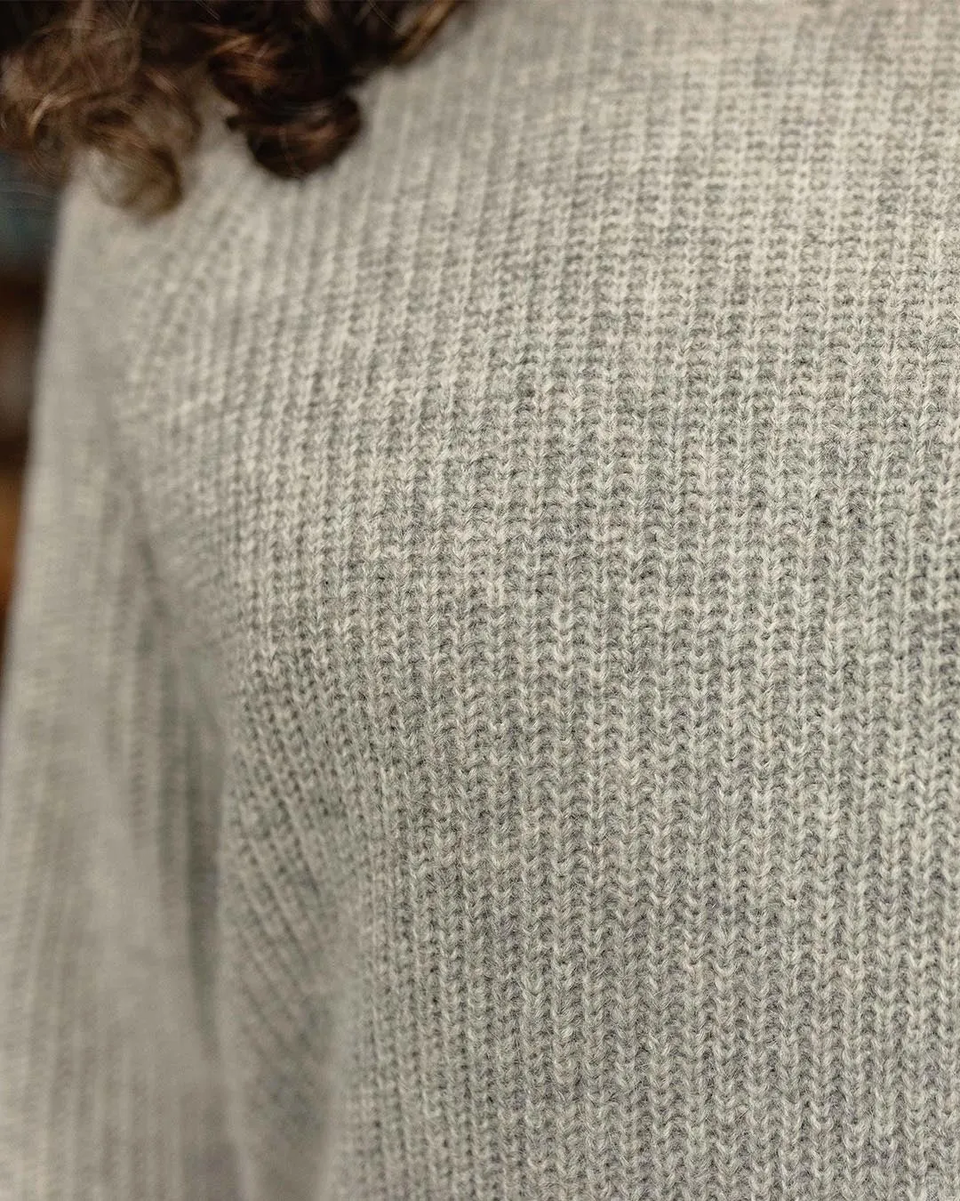 Offshore Recycled Knitted Jumper - Grey Marl