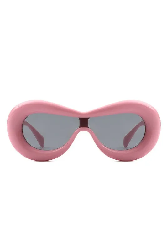 Oversize Retro Oval Chic Sunglasses