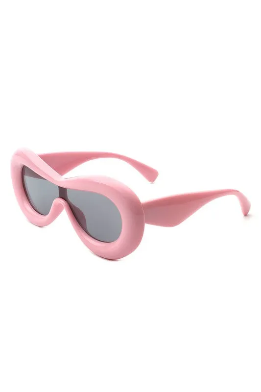 Oversize Retro Oval Chic Sunglasses