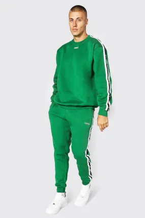 Oversized Man Popper Sweatshirt Tracksuit | boohooMAN UK