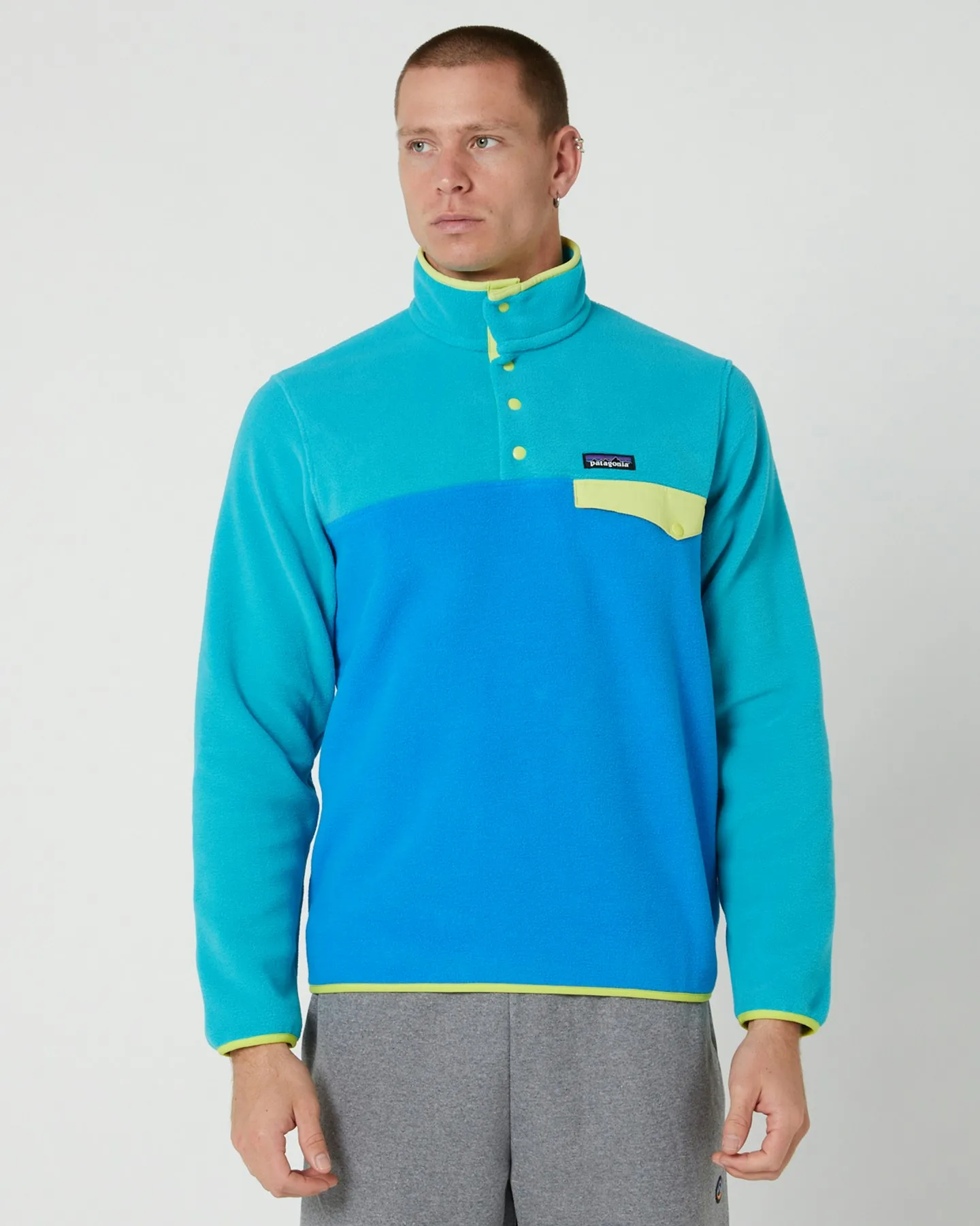 Patagonia Mens Lightweight Synchilla Snap-T Pullover - Vessel Blue | SurfStitch