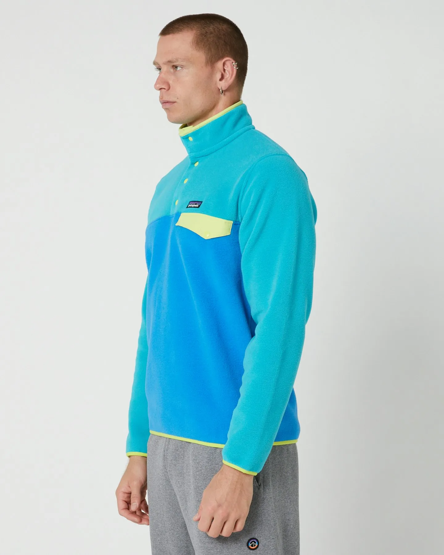 Patagonia Mens Lightweight Synchilla Snap-T Pullover - Vessel Blue | SurfStitch