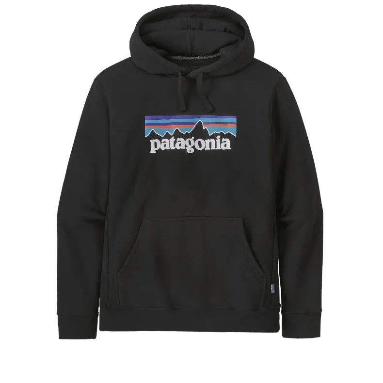 Patagonia P-6 Logo Uprisal Pullover Hooded Sweatshirt (Black)