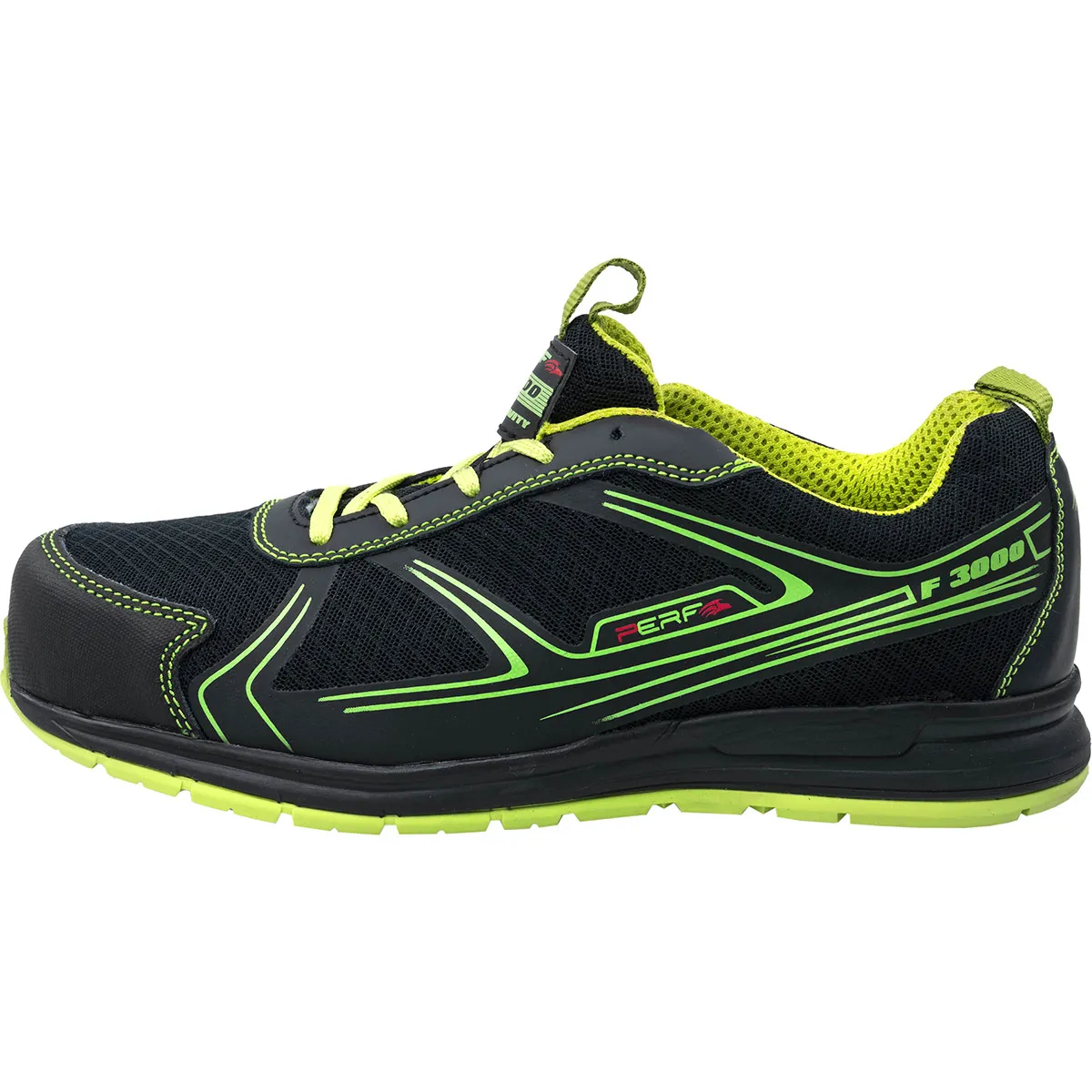 Perf Gravity Zero Black/Green S1P Safety Trainers 12