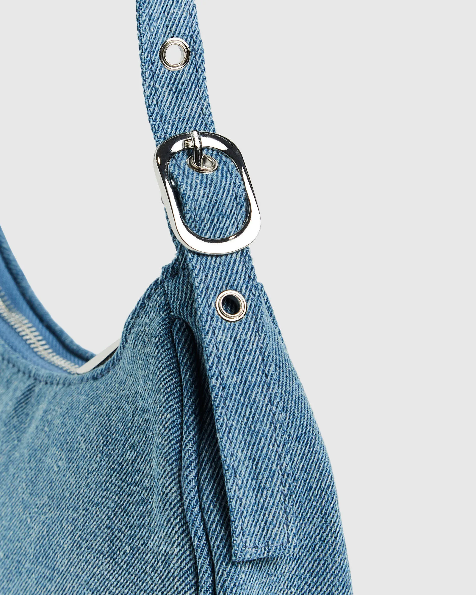 Peta + Jain Moto Shoulder Bag in Denim Blue