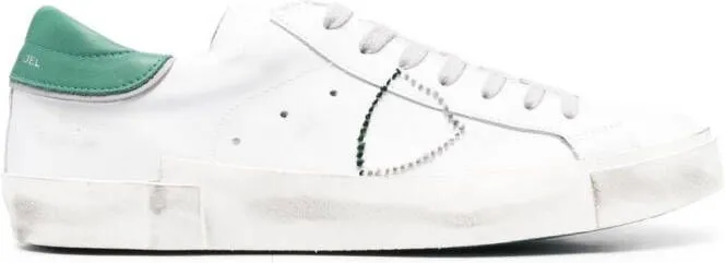 Philippe Model Paris distressed-effect low-top sneakers White