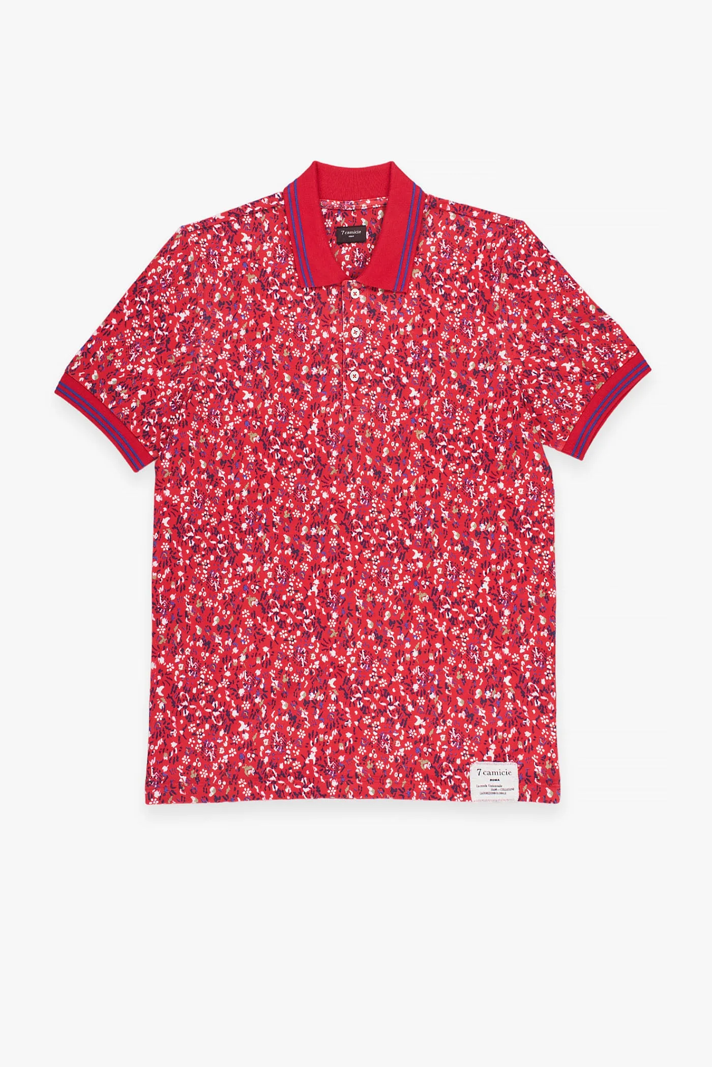 Piquet Man Polo Red Blue