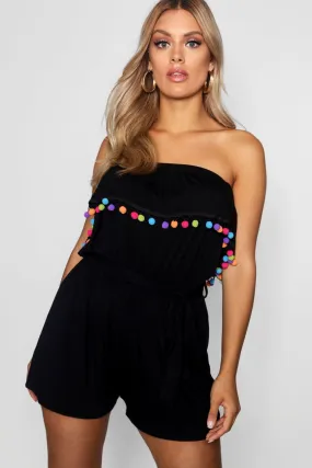 Plus Daisy Pom Pom Beach Romper