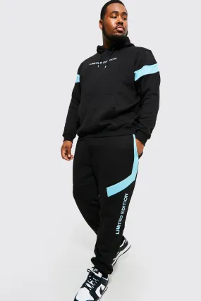 Plus Limited Edition Colour Block Tracksuit | boohooMAN UK