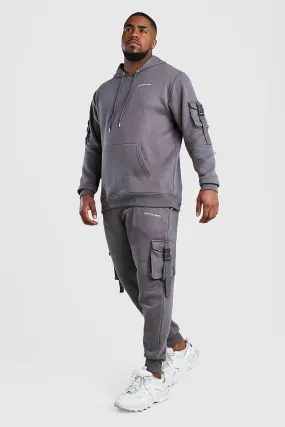 Plus Size MAN Official Utility Tracksuit | boohooMAN UK