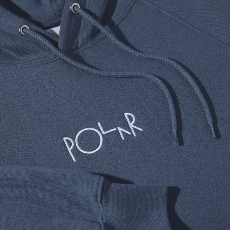 Polar Skate Co. Default Pullover Hooded Sweatshirt (Grey Blue)