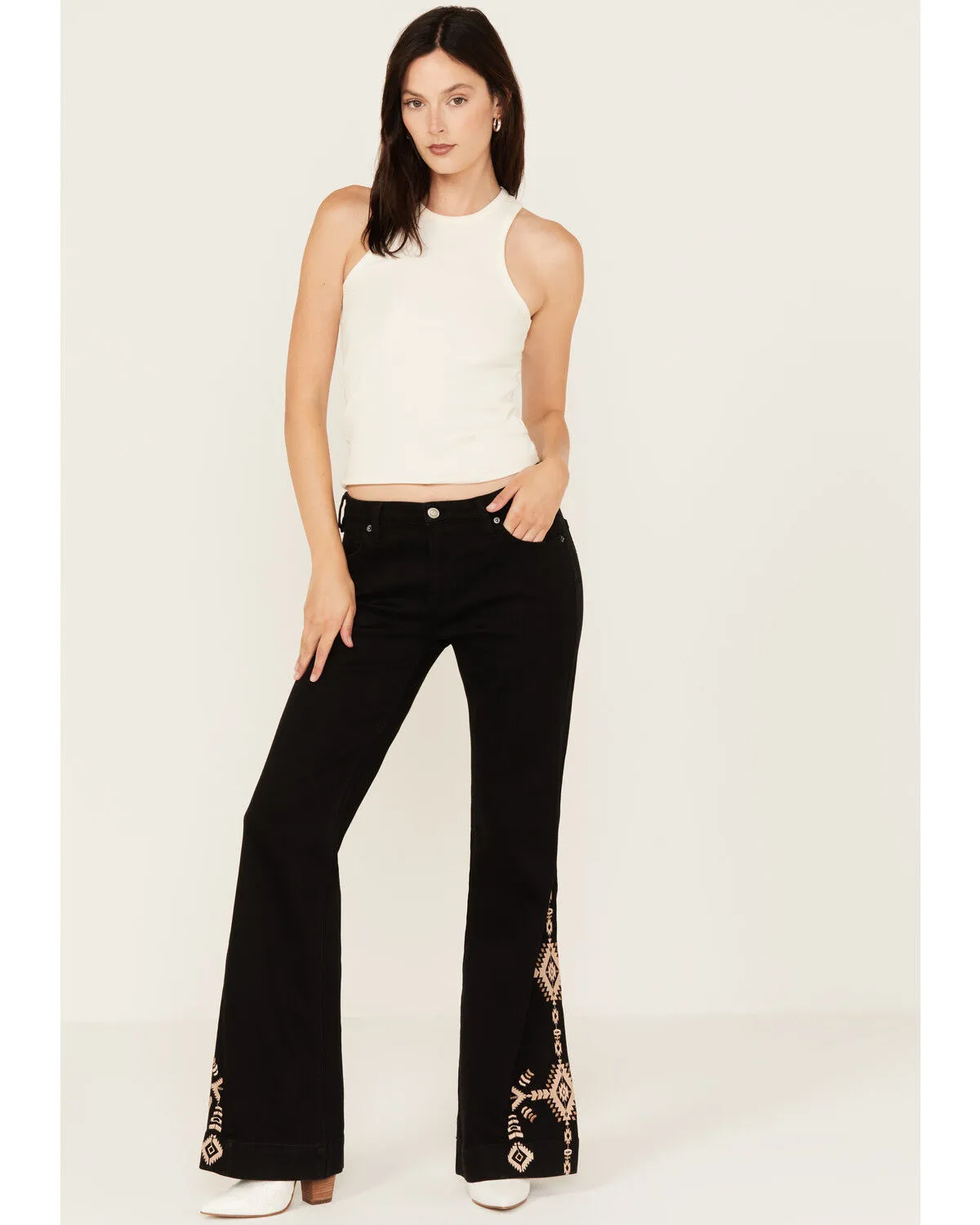 Product Name:  Hooey by Rock & Roll Denim Women's Mid Rise Stretch Trousers