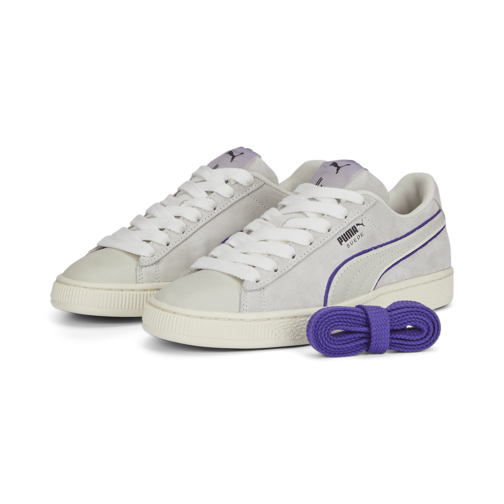 PUMA x LAUREN LONDON Suede Women's Sneakers - White/Purple