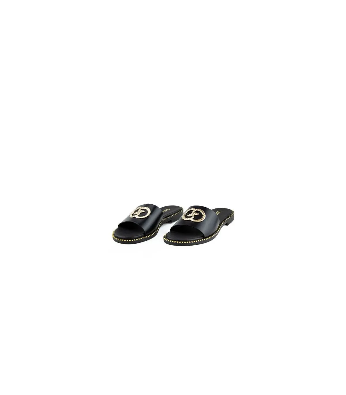 Ragazza Leather Slipper- Black