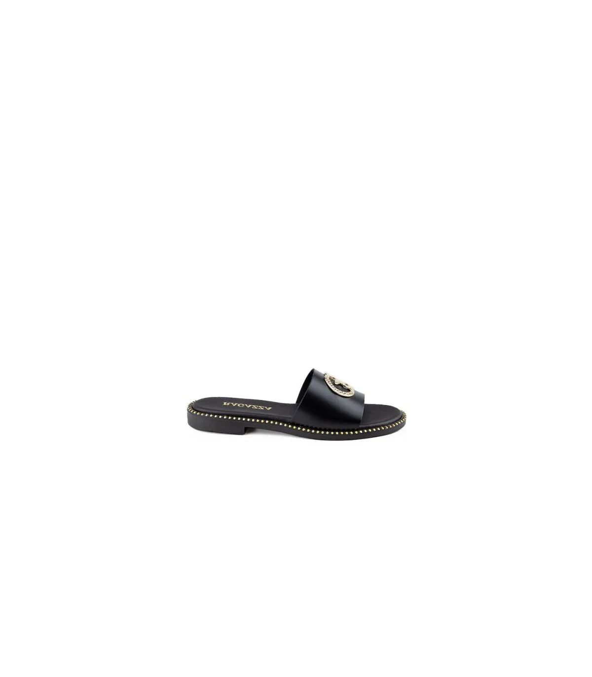 Ragazza Leather Slipper- Black