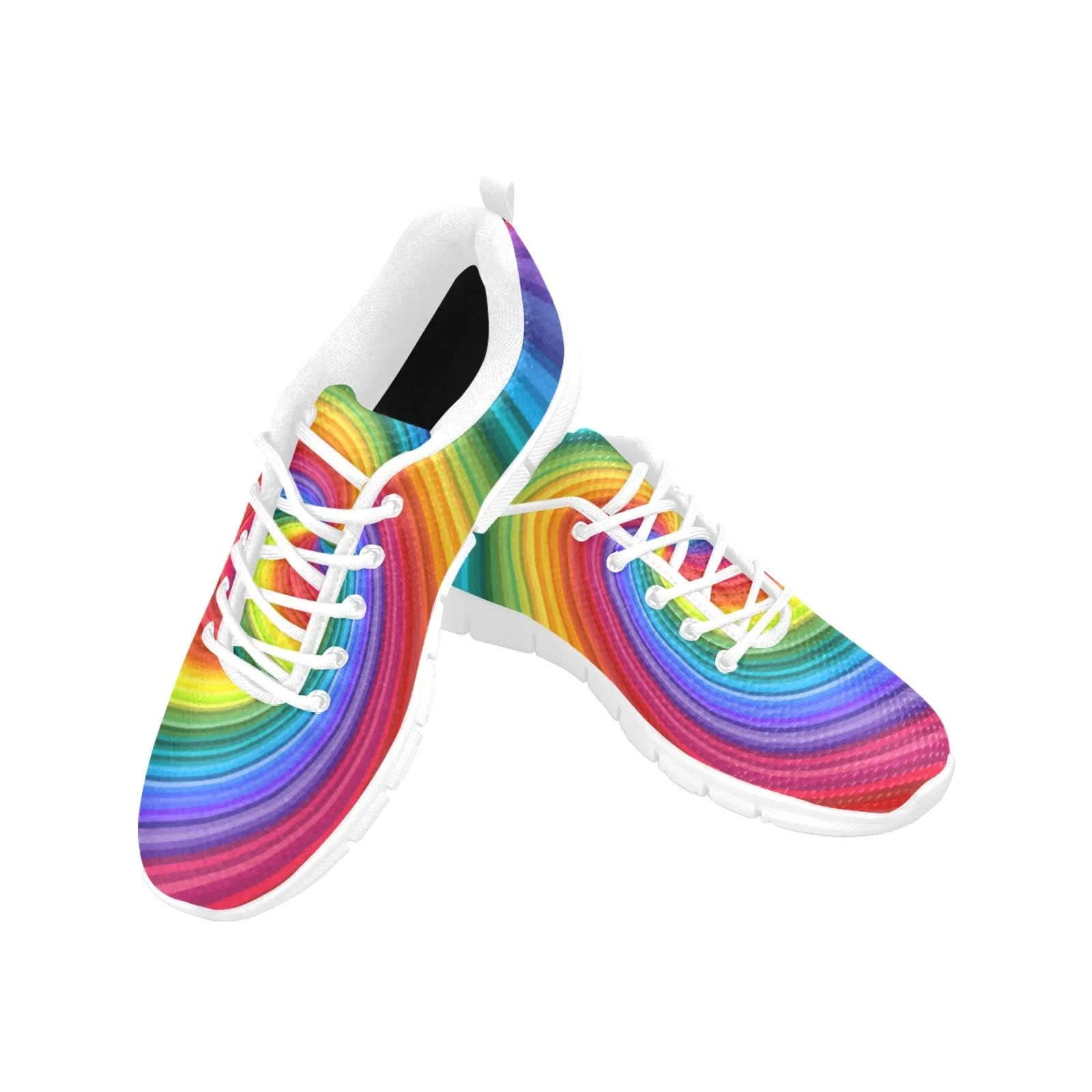 Rainbow Twirl Women's Breathable Sneakers