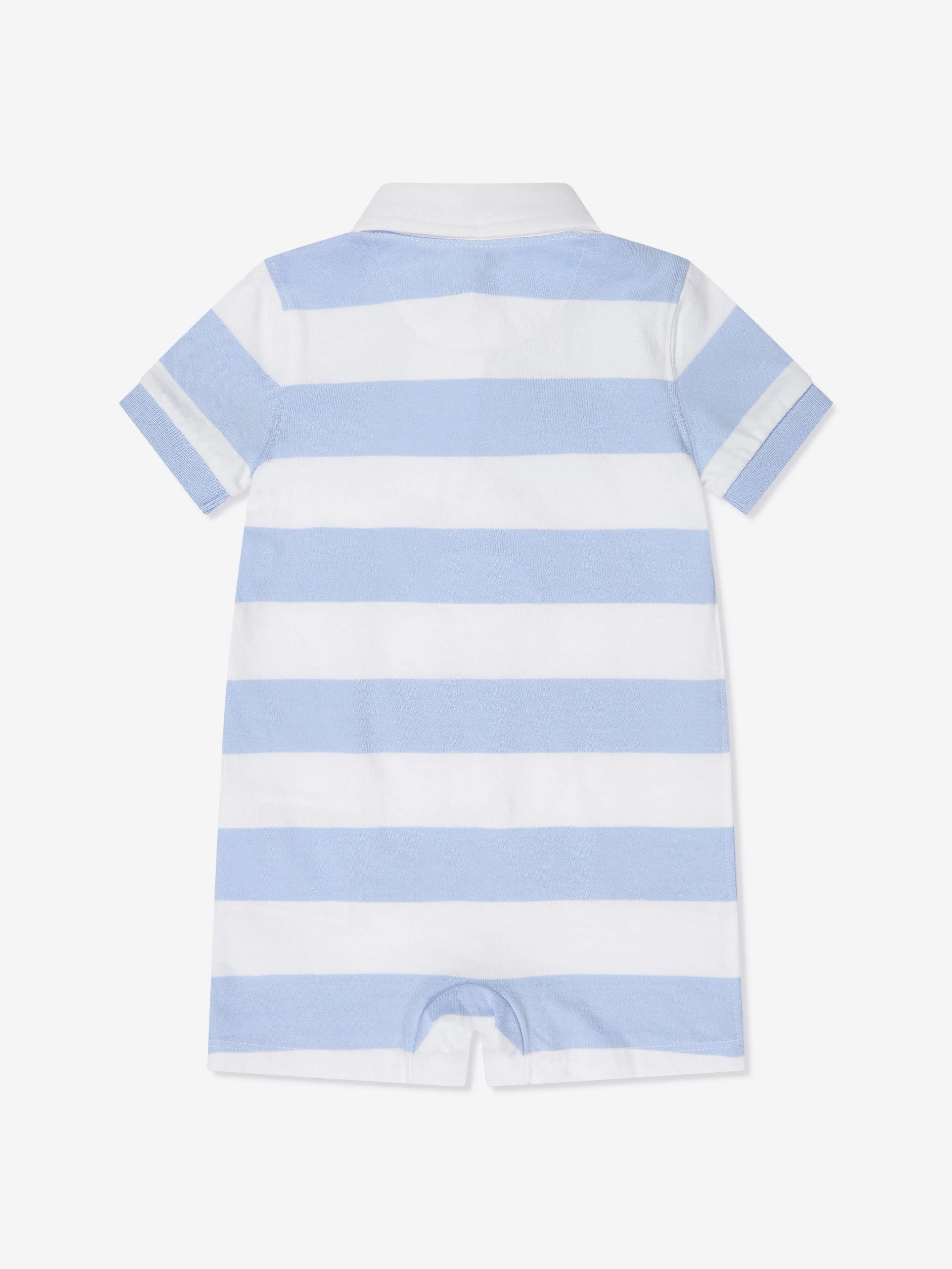 Ralph Lauren Baby Boys Striped Rugby Romper in Blue