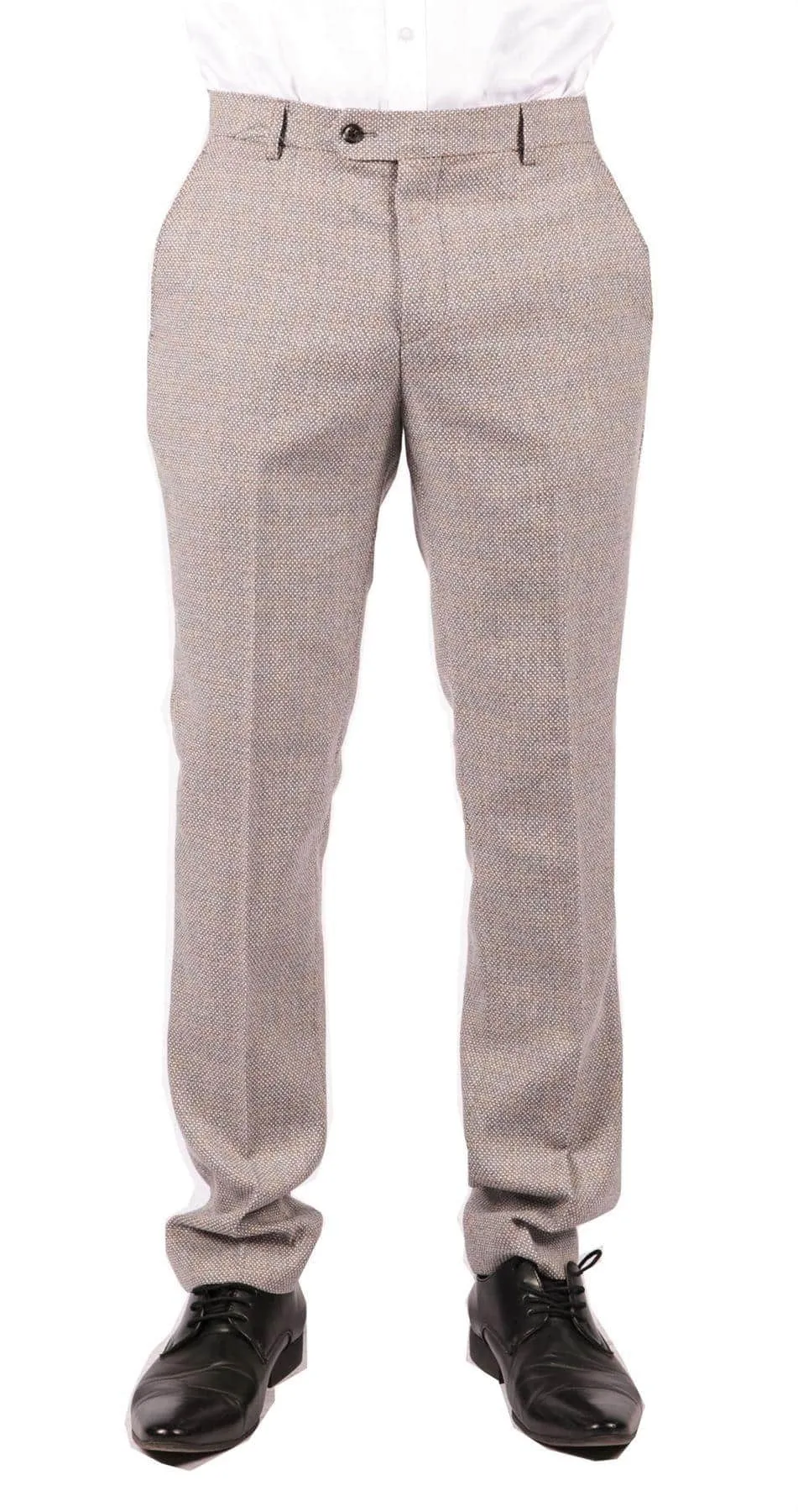 Ralph - Men's Cream Tweed Trousers