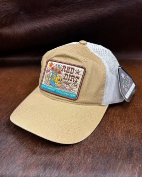 Red Dirt Hat Co. Dosey Doe Khaki Unstructured Trucker Snap Back Hat RDHC-380