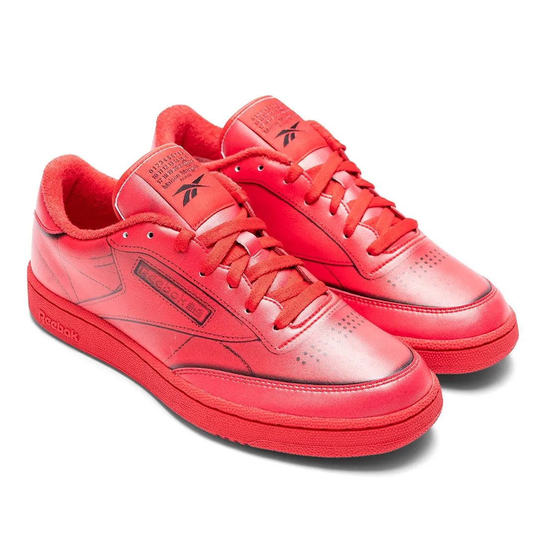 Reebok x Maison Margiela Men Project 0 Club C Trompe L'Oeil (red / vector red / white / black)