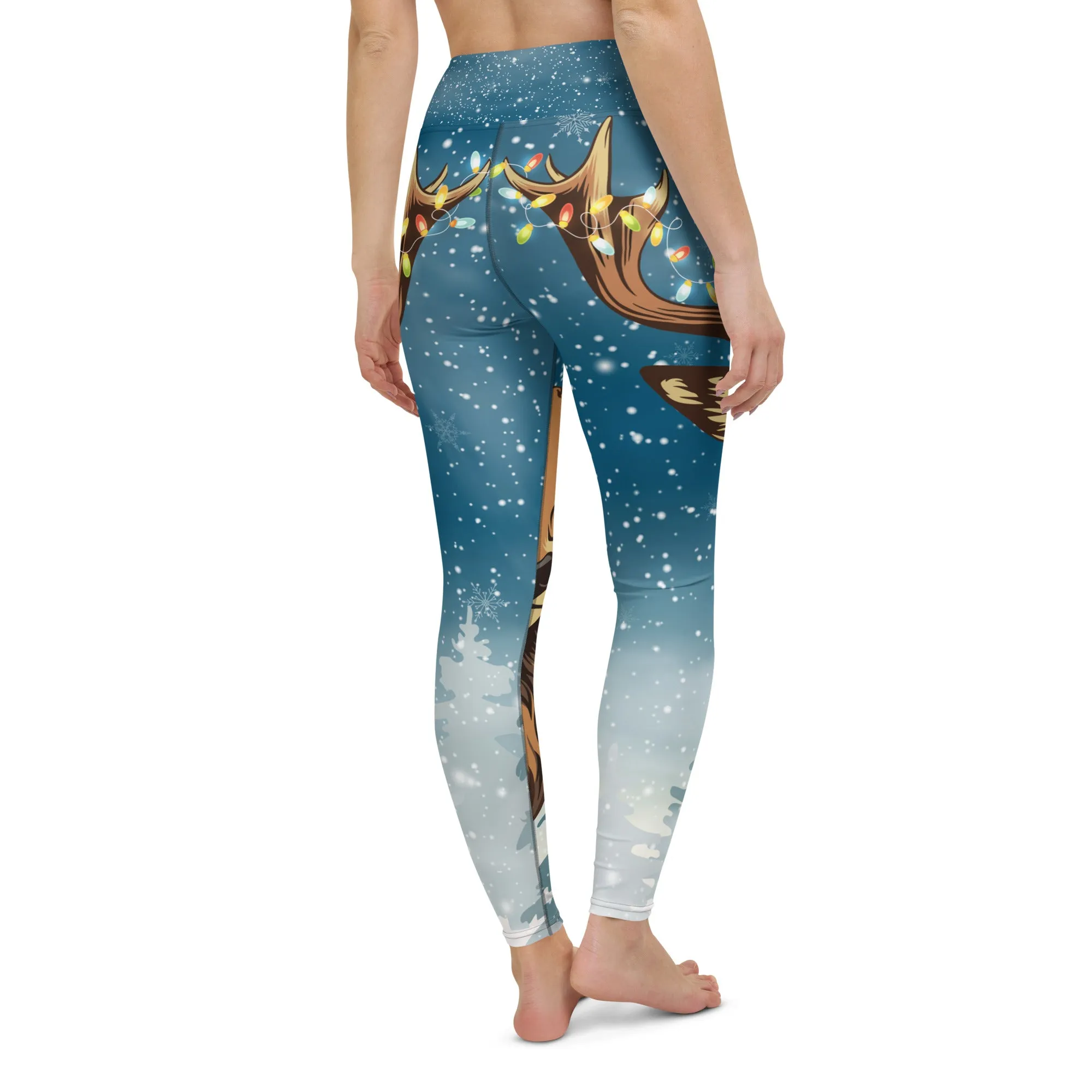 Reindeer Christmas Yoga Leggings