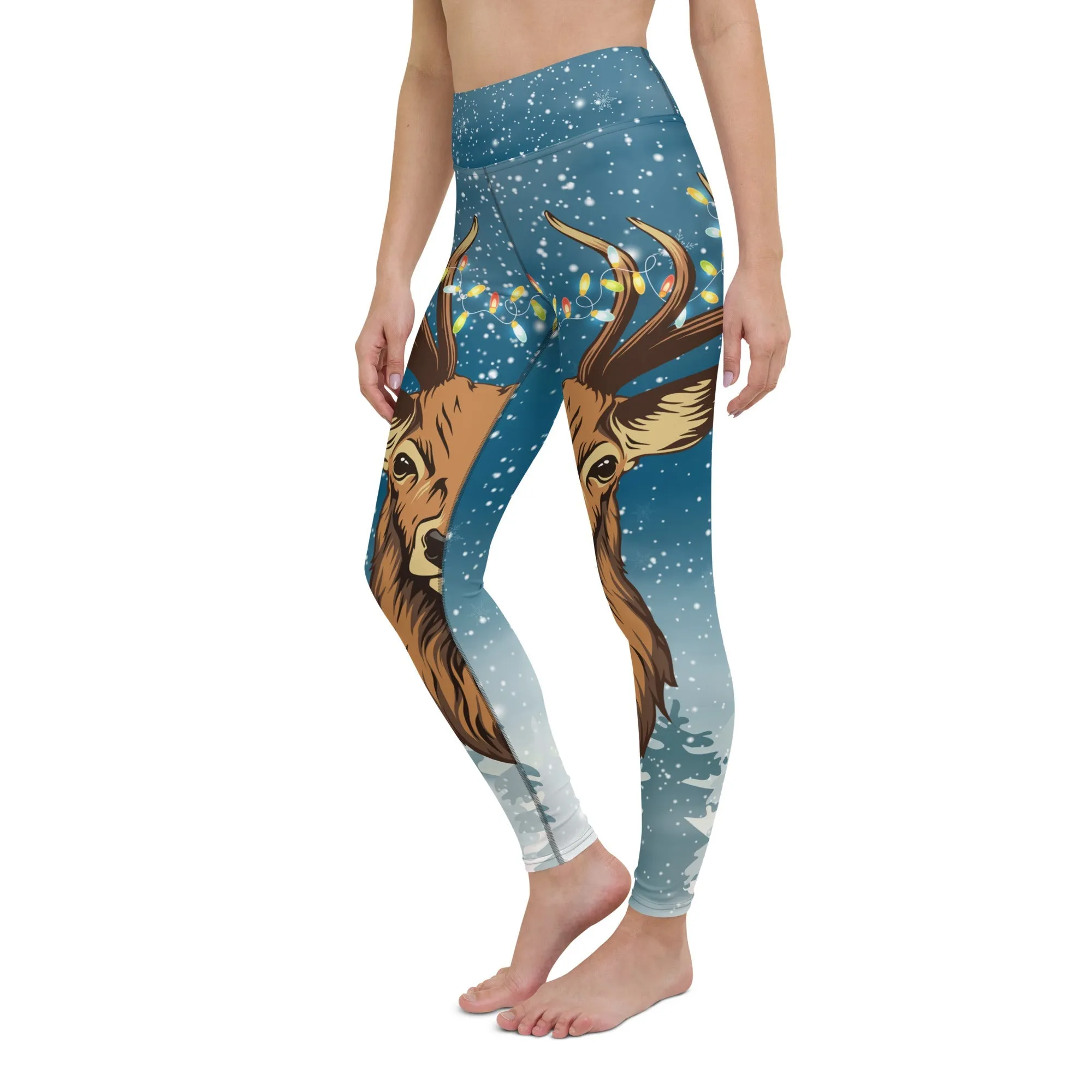 Reindeer Christmas Yoga Leggings