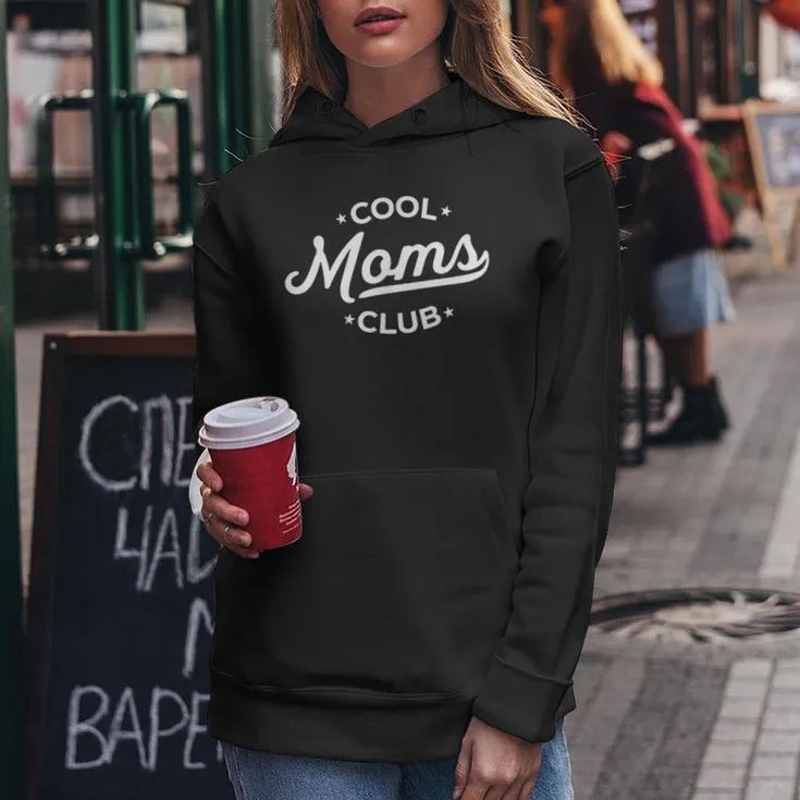 Retro Cool Moms Club Family Mom Pocket Women Hoodie