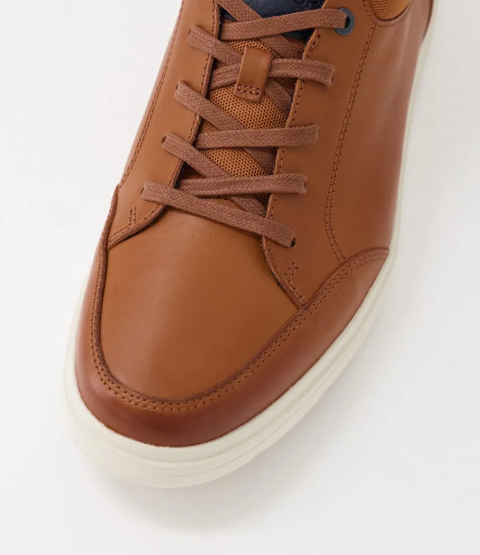 ROCKPORT Tm Court Blucher Tan Leather Sneakers