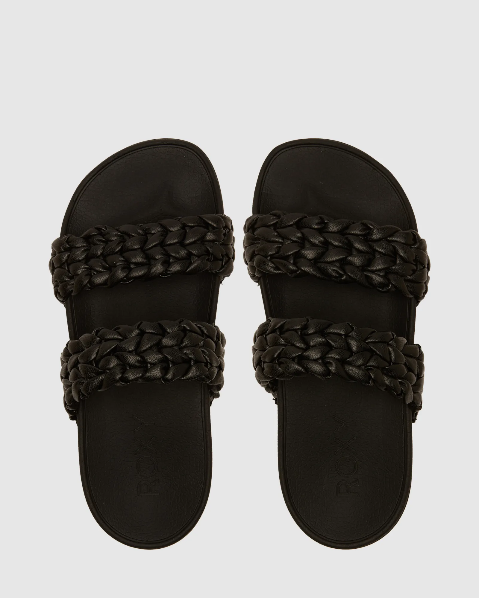 Roxy Slippy - Slide Platform Sandals For Women - Black | SurfStitch