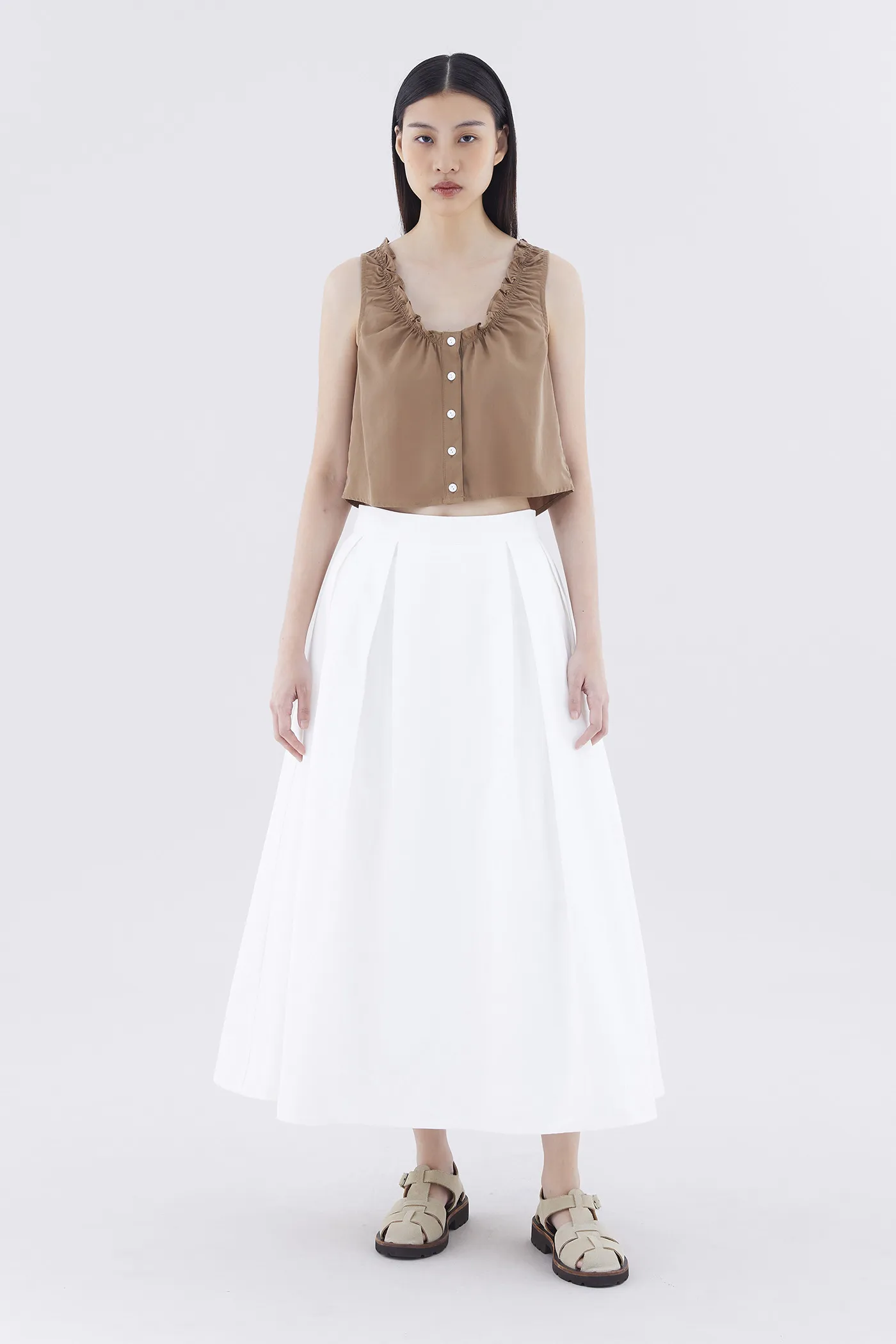 Savana Box-Pleat Skirt