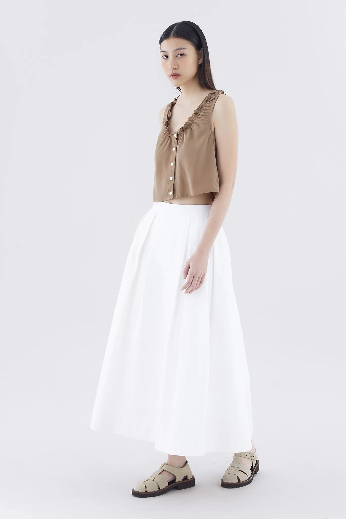 Savana Box-Pleat Skirt