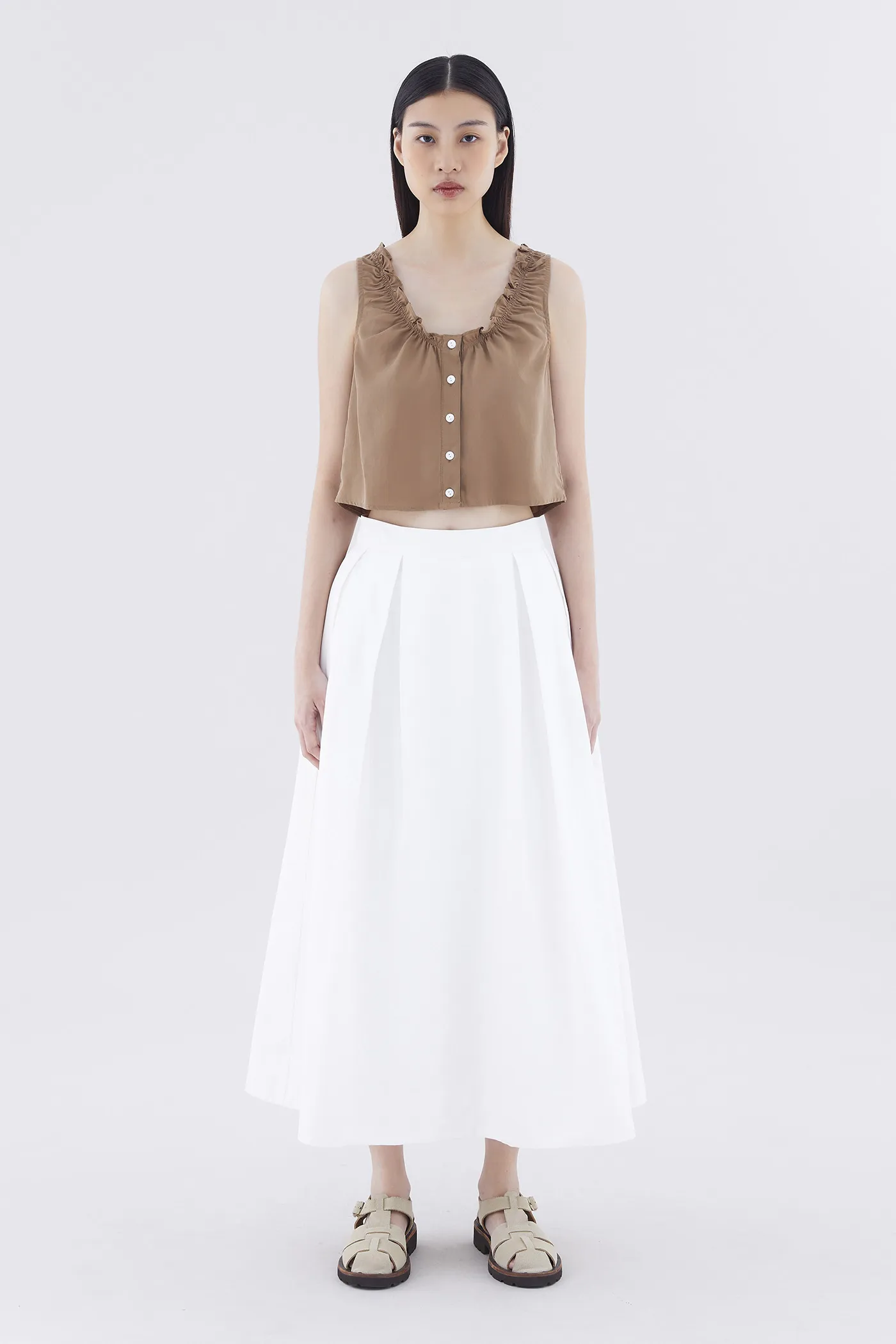 Savana Box-Pleat Skirt