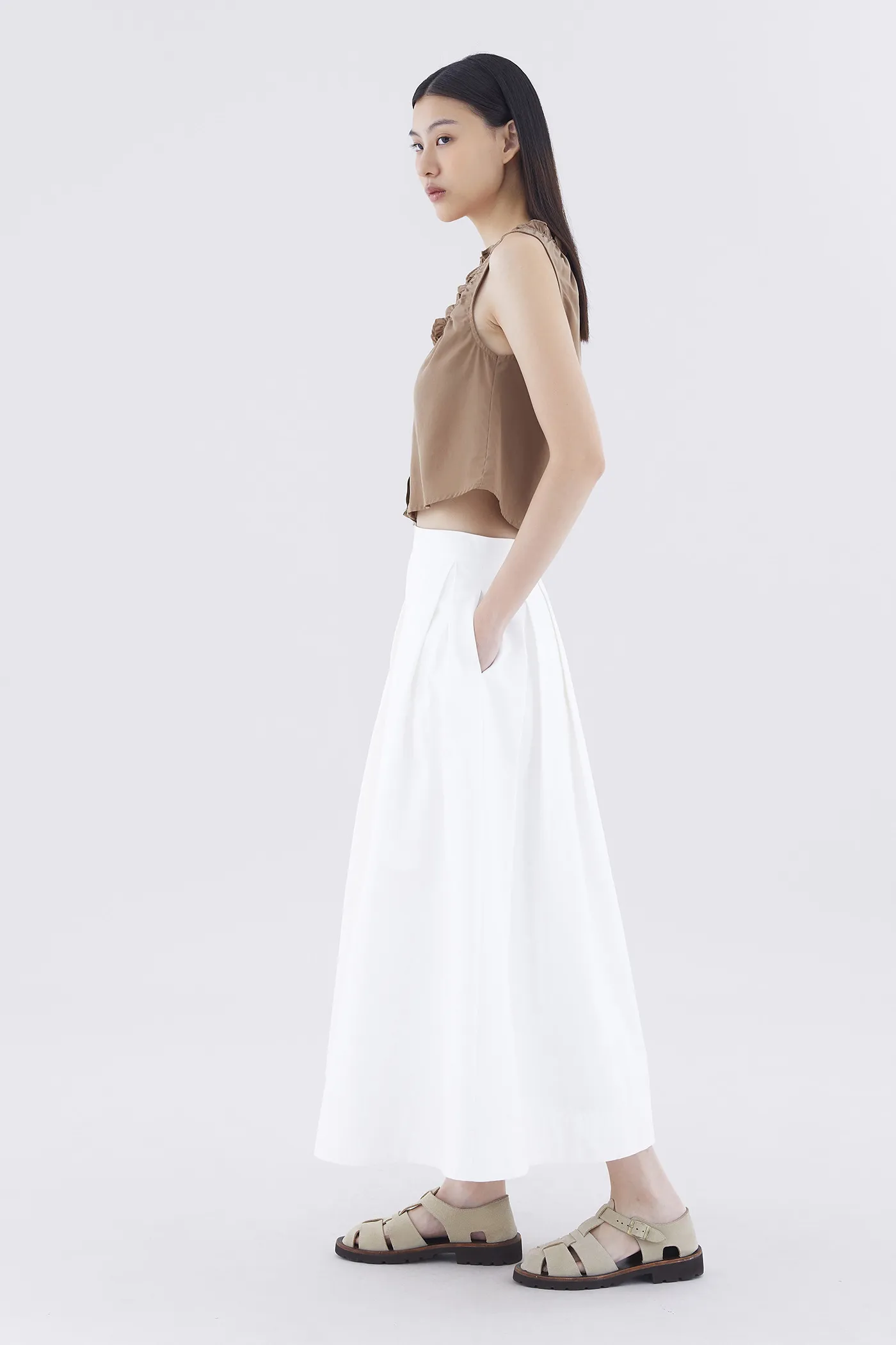 Savana Box-Pleat Skirt