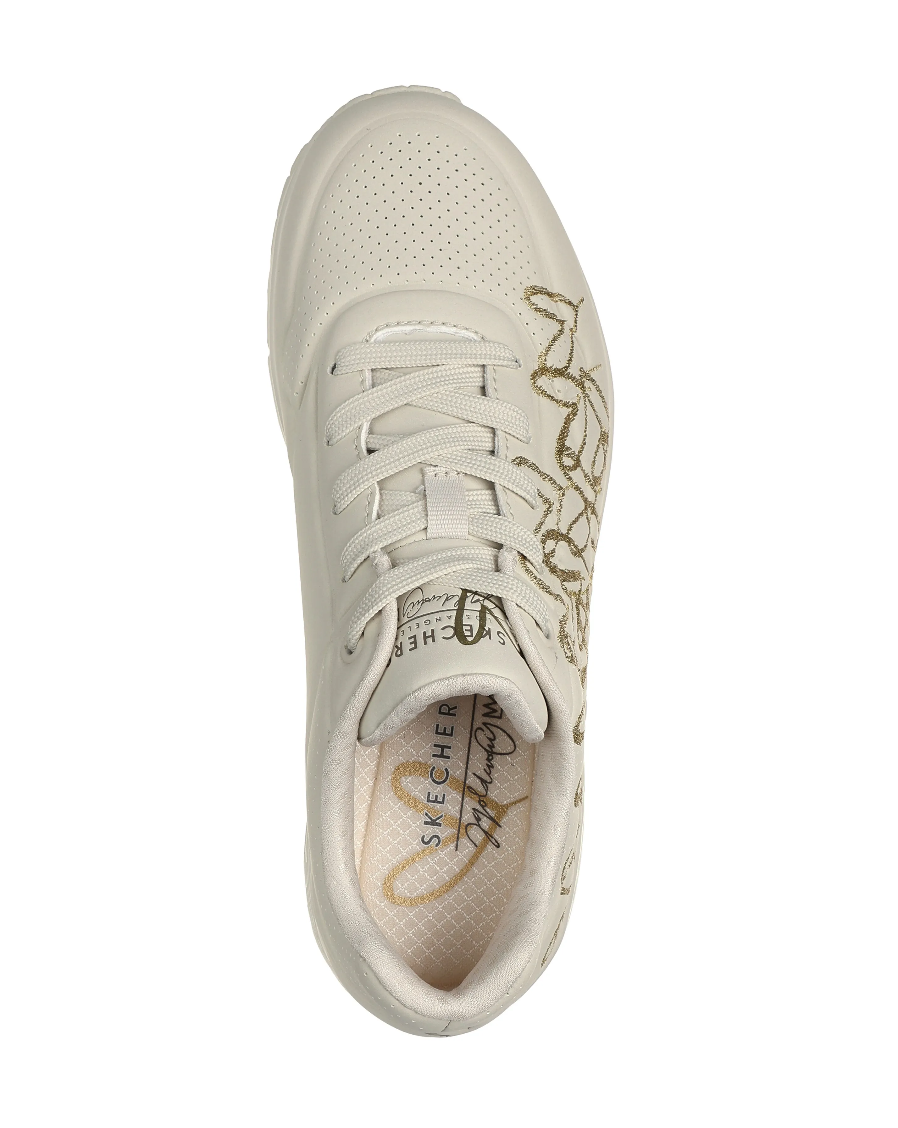 Skechers Uno Hearts Lace Up Trainers | Simply Be